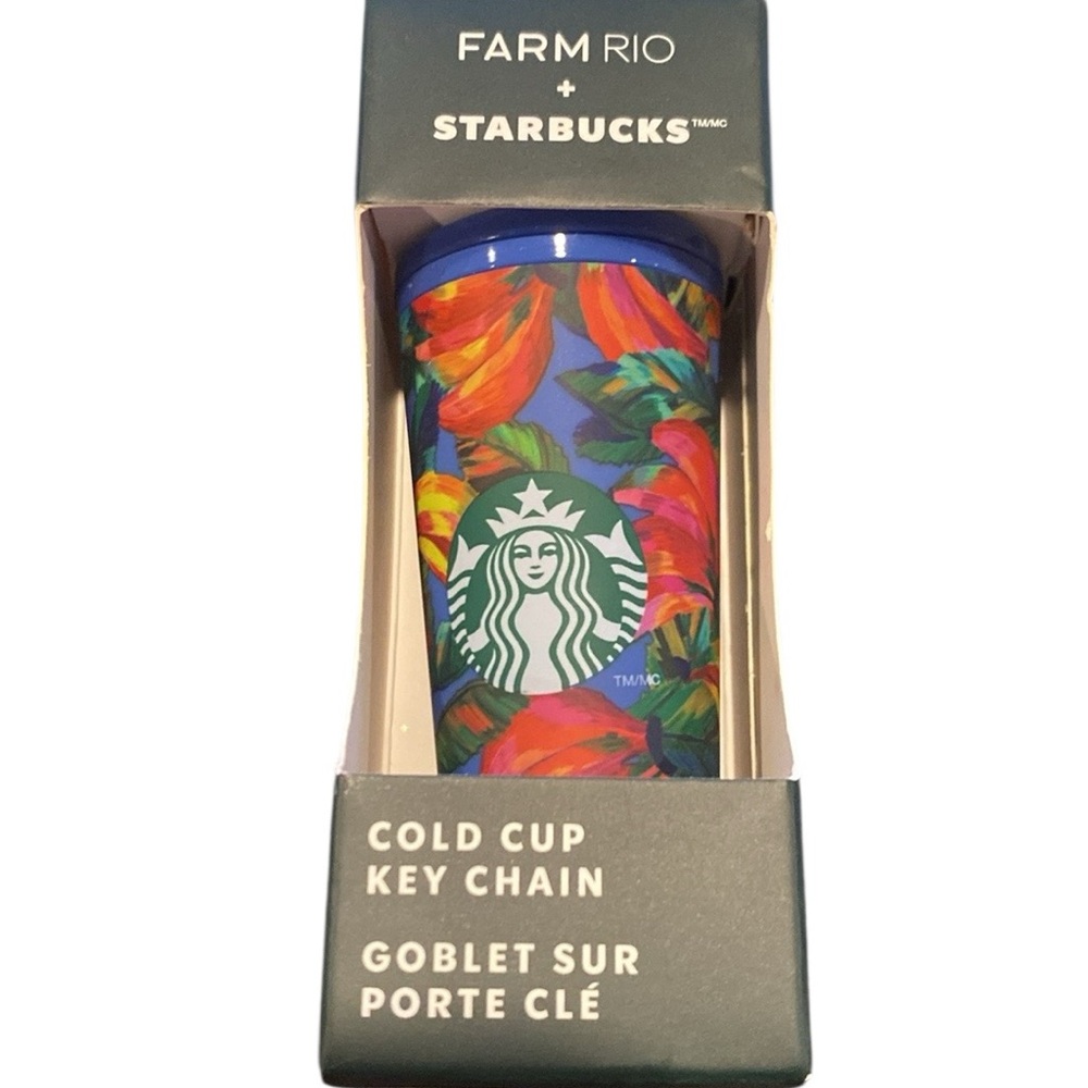 Farm Rio + Starbucks NEW Key Chain NWT - Picture 8 of 8